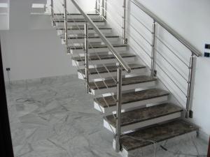 Rampe d'escalier en tube inox