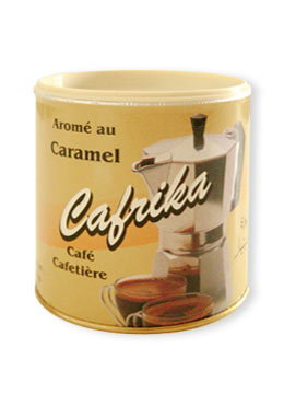Café cafétière aromatisé au caramel