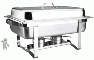 Chafing-Dish GN1/1 Basic avec couvercle en inox
