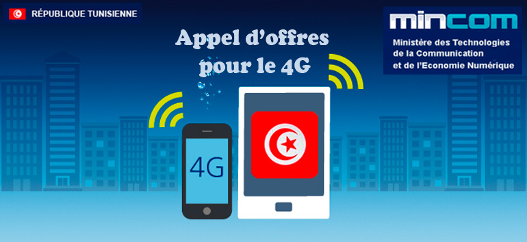 Appel d'offres international pour le lancement du 4G en Tunisie